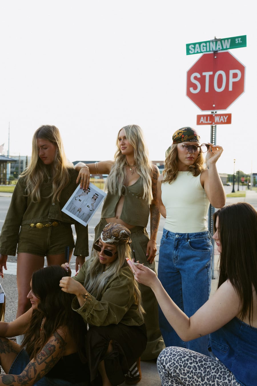 Artistry Lounge stylists creating a fashion-forward hair scene on Saginaw Street